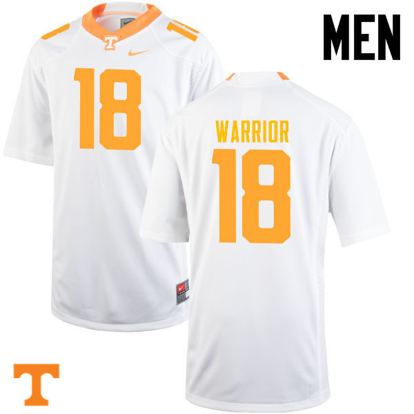 Men #18 Nigel Warrior Tennessee Volunteers College Football Jerseys-White